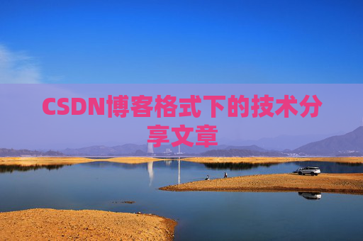 CSDN博客格式下的技术分享文章